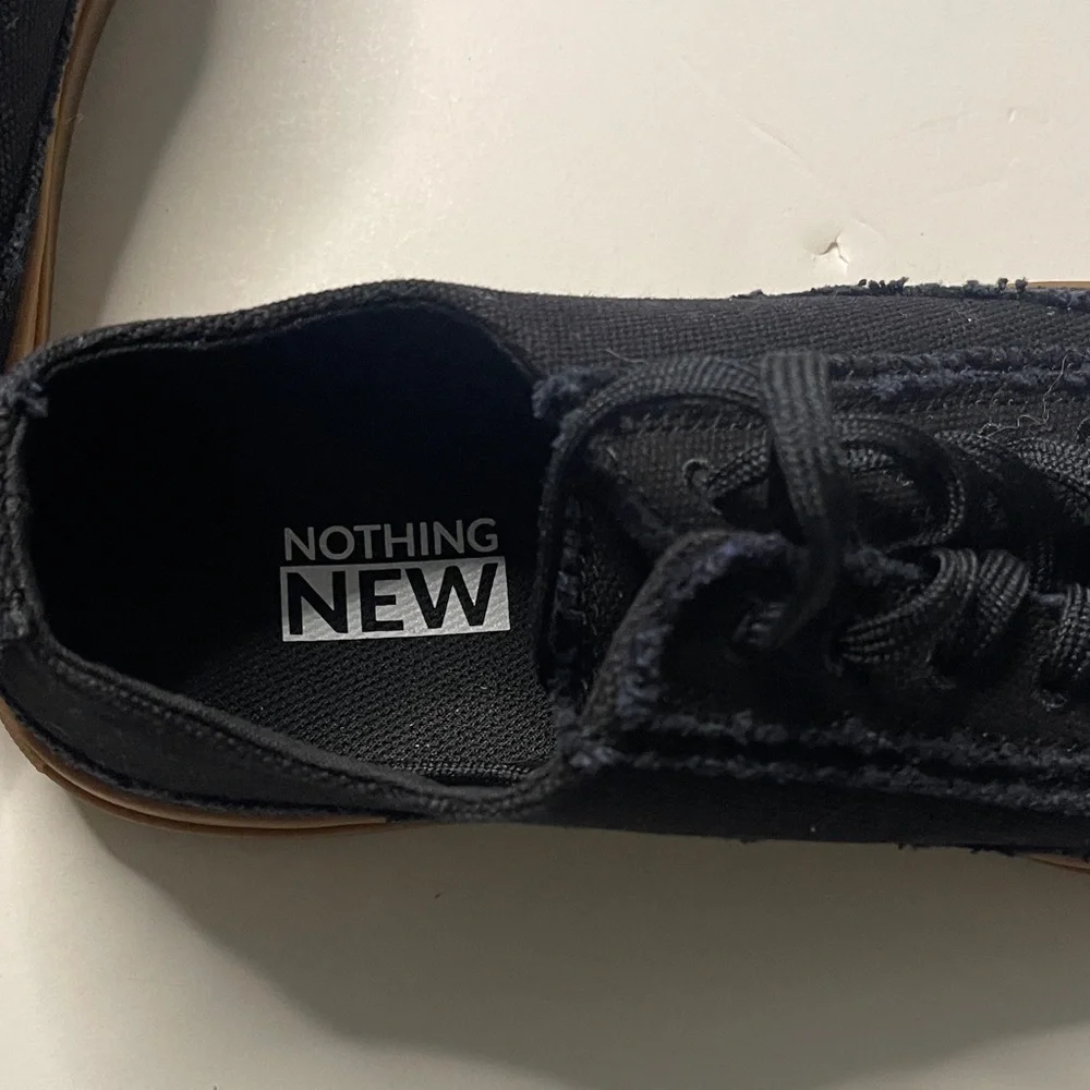 Men's Black Canvas Sneakers with Gum Sole - Picture 2 of 4